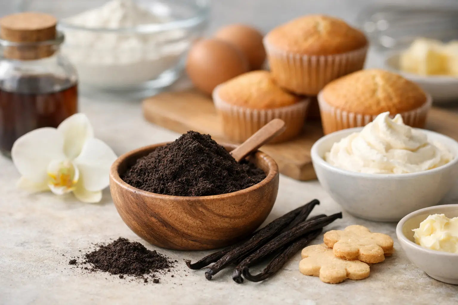 Vanillepulver zum Backen verwenden