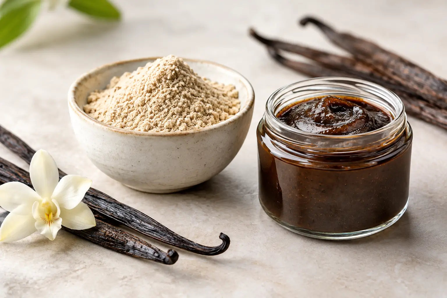 Vanillepulver versus Vanillepaste vergleichen