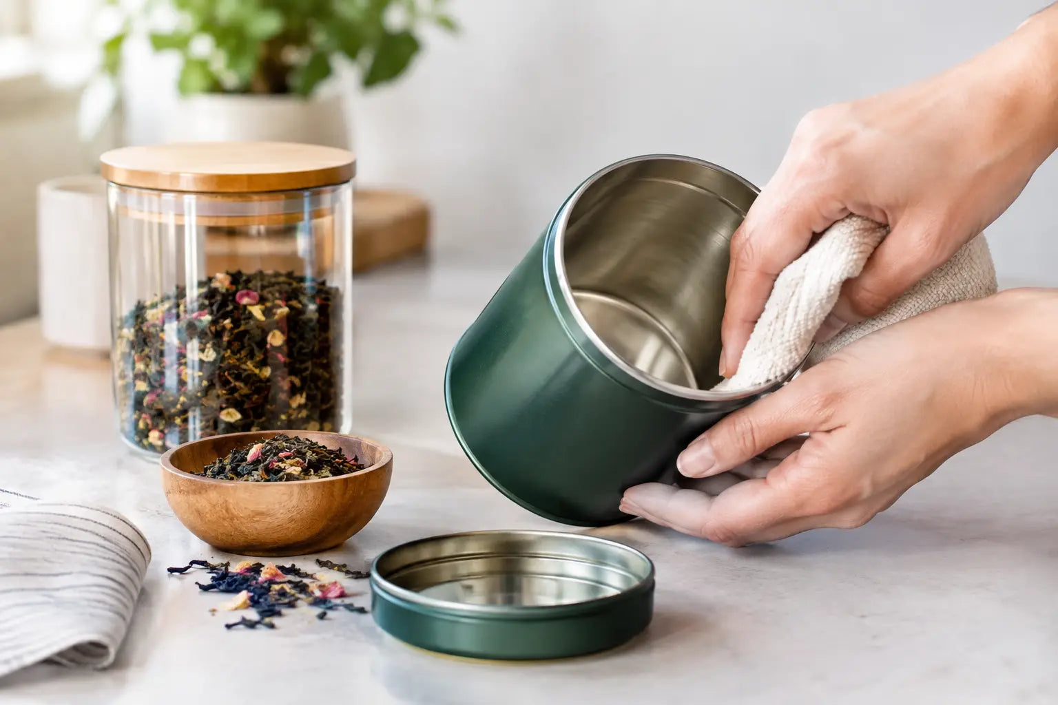 Teedosen richtig reinigen und Aromen bewahren