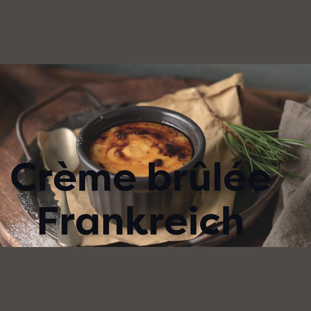 Recipe for delicious crème brulee with bourbon vanilla
