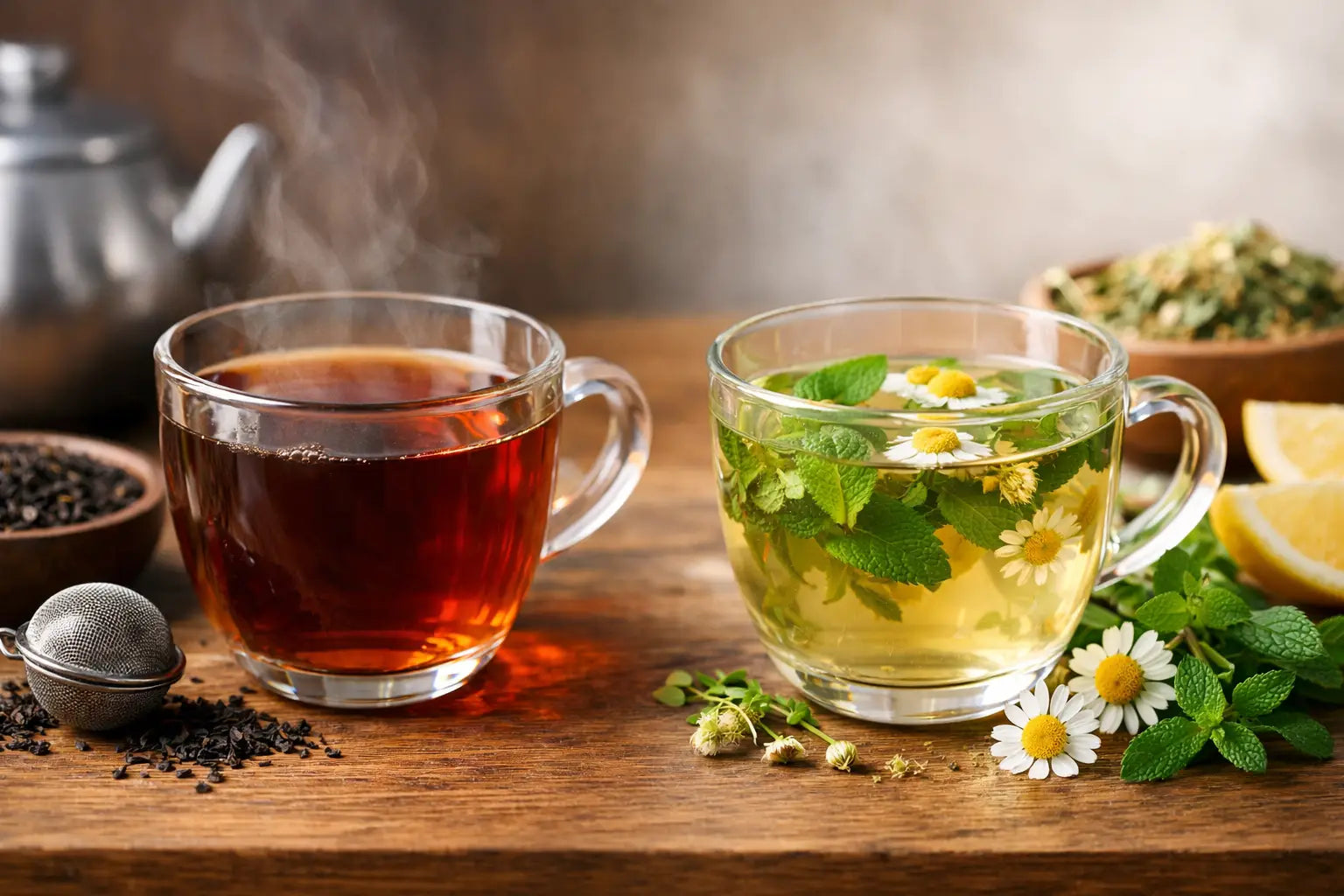 Schwarztee oder Kräutertee - was passt wann?